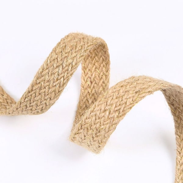 Flätat säckbandsrep Jute-rep 1CM 1cm