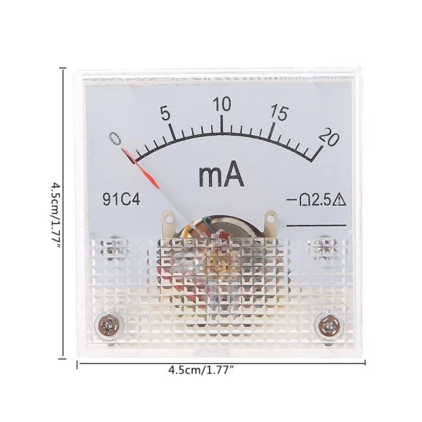 DC Amp-mätare Analog panelmätare 0-50MA 0-50mA