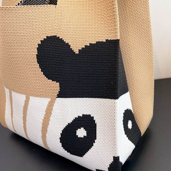 Strik håndtaske Tote Bag KHAKI khaki