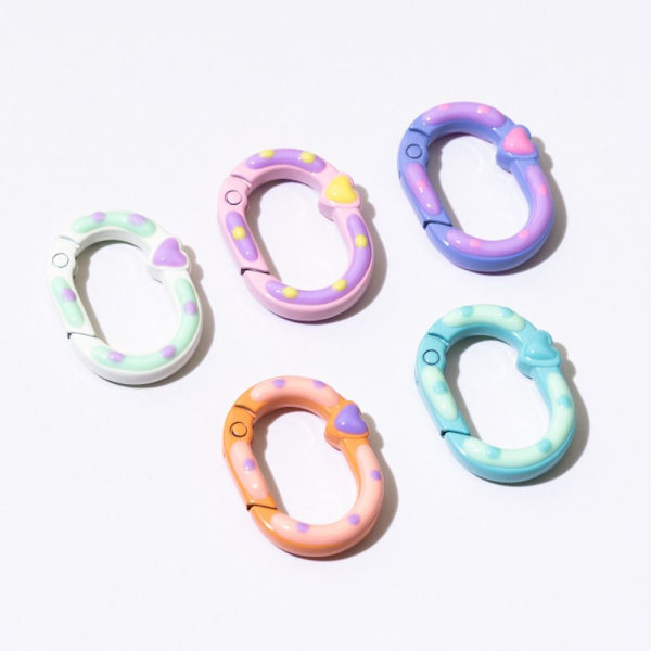 4st fjäder ovala ringspännen Karbinhake 1 1 1