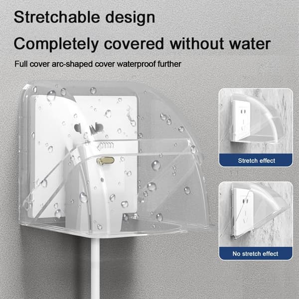 Bryter Beskyttelsesdeksel Stikkontakt Vanntett boks HVIT TYPE2 TYPE2 white type2-type2
