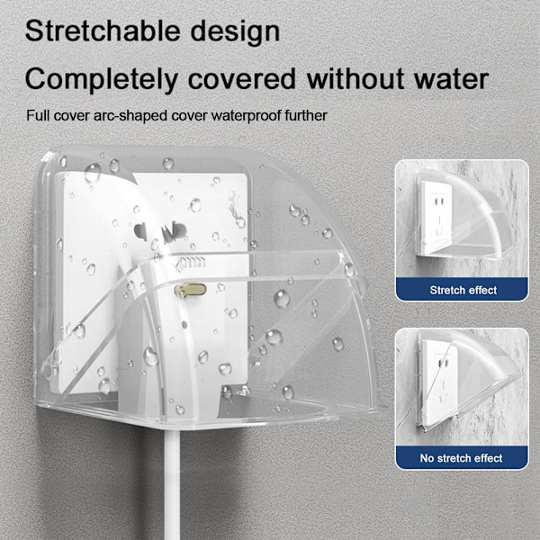 Strömbrytare Cover Sockel Vattentät Box SVART TYPE2 TYPE2 black type2-type2
