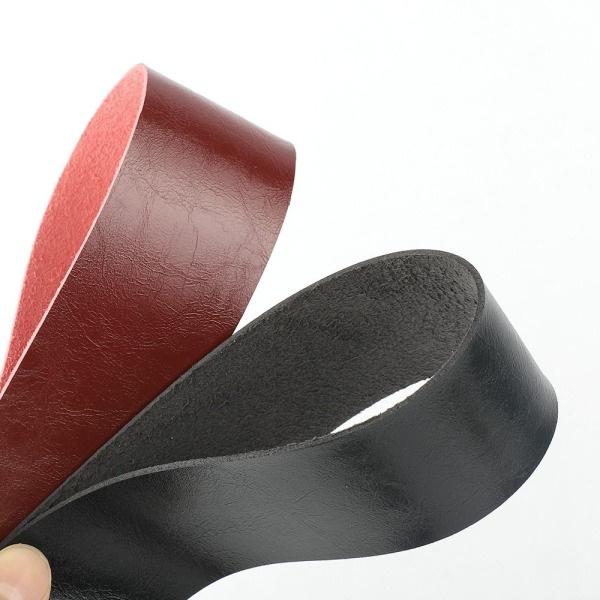 Læderrem Blank Overflade Læder Strip SORT 5CM black 5cm