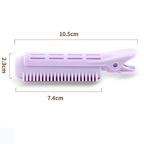 5 STK Naturlig Fluffy Hair Clip Hair Root Curler LILLA PURPLE