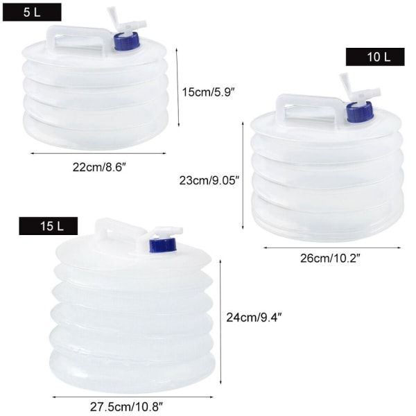 Kokoontaittuva ämpäri Kokoontaittuva vesisäiliö 15L 15L