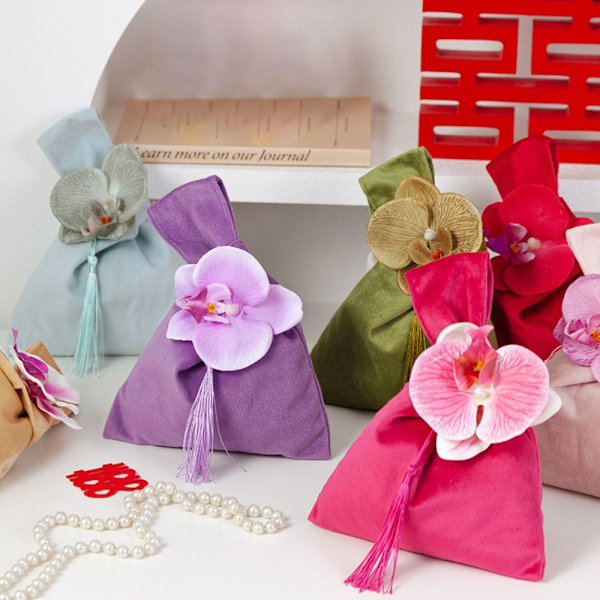 Velvet Candy Bag Candy Lahjakassi SININEN Blue