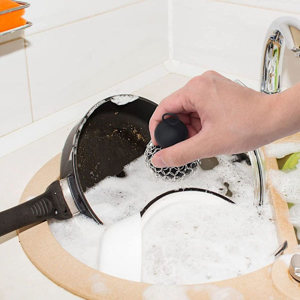Valurautainen pesuri Chainmail Scrubber metallikaavin
