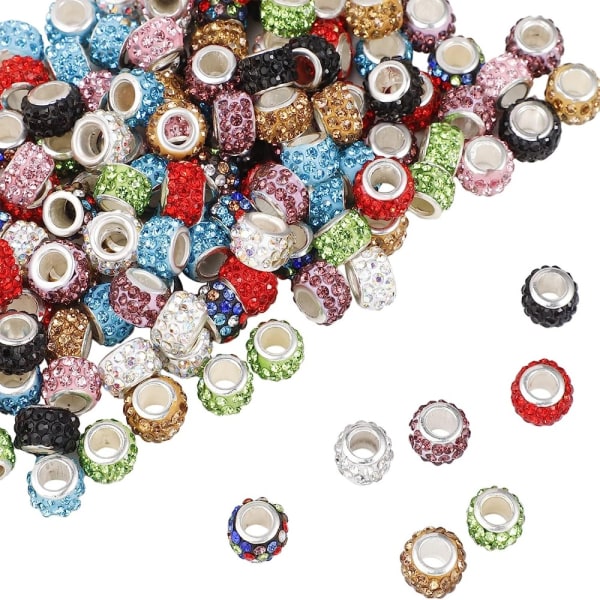 strass pärlor Large Hole beads europeiska pärlor