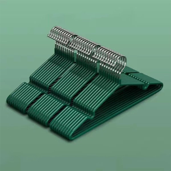 10 STK Tørre kleshengerstativ Svart kleshenger for voksne Green 10Pcs-10Pcs