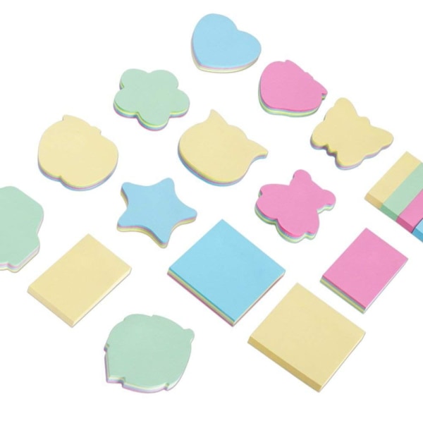 10Pads Stick Notes Memo Pad Sticky Selvklæbende