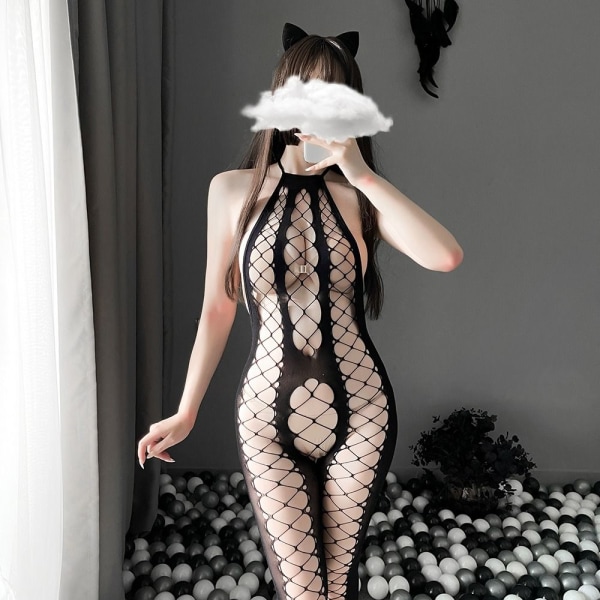 Seksikäs Bodysuit Pitsi läpinäkyvä rintaliivit eroottinen puku