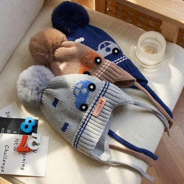 Baby Boy Bonnet Fur Ball 4 4 4