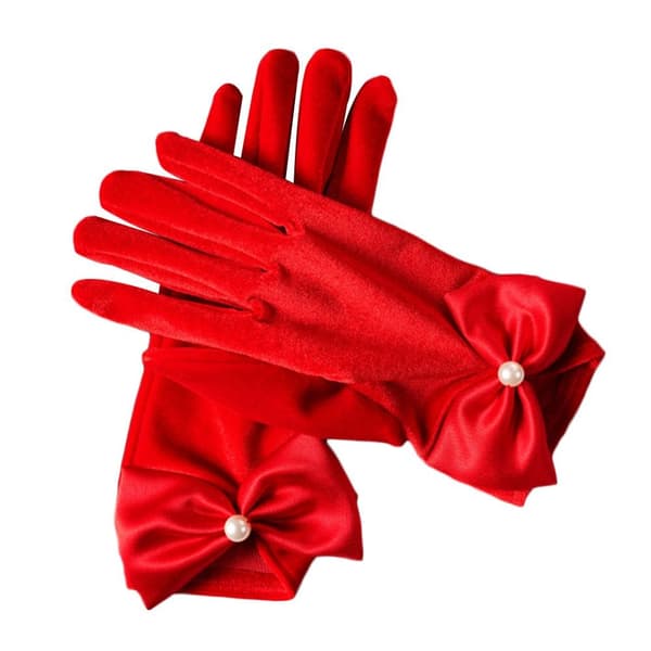 Brudhandskar Korta handskar RÖDA Red