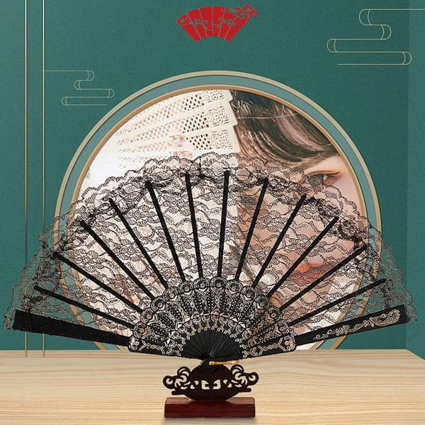 Folding Fan Dans Fan BLÅ Blue
