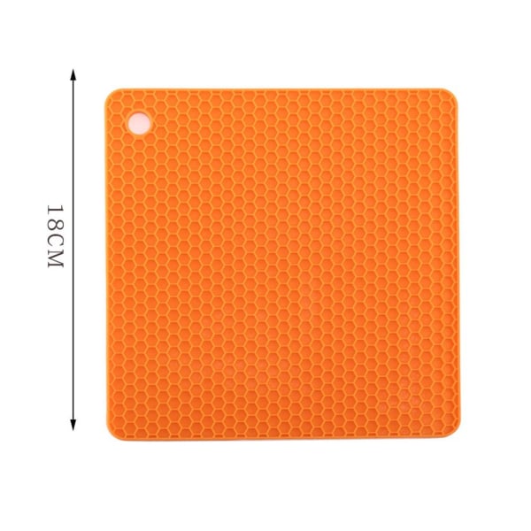 Lämmöneristysmatto Silikoni Trivet Mat ORANGE ORANGE