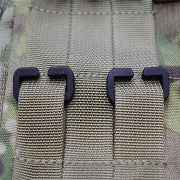 5 stk Firkantet Krog Webbing Spænder SORT 38MM Black 38mm