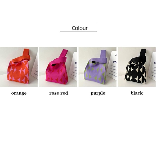 Knit Handbag Rannekelaukku MUSTA black