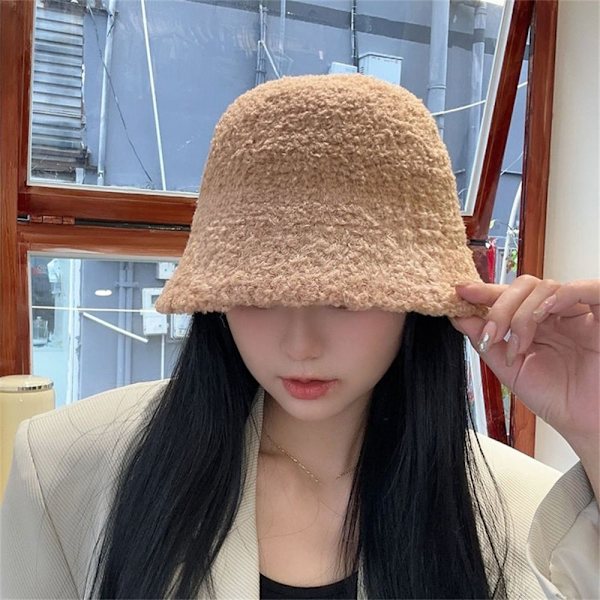 Lamb Bucket Hat Fisherman Hat BEIGE beige