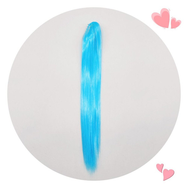 Straight Hair Clip Ponytail Hair SKY BLUE sky blue