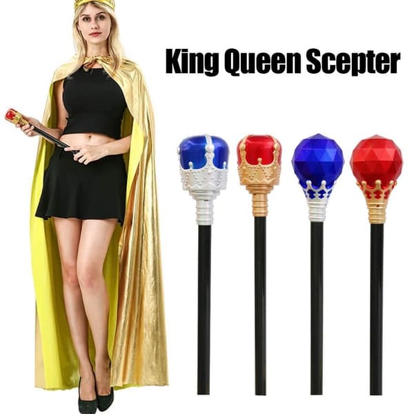 Kong Dronning Scepter Prinsesse Prins Cane BLÅ KONGE KONGE Blue King-King