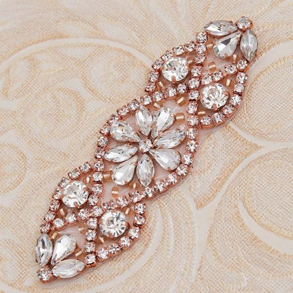 Krystalldekor Rhinestone Applique ROSEGULL rose gold