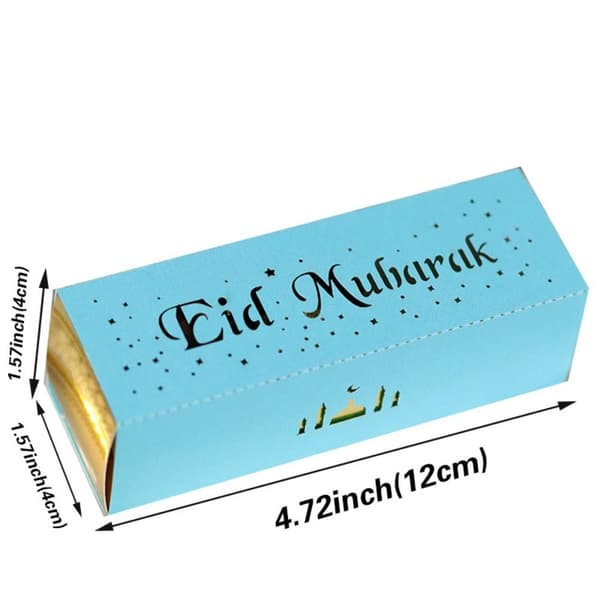 10 st Eid Mubarak Godisaskar Ramadan Godispåse GULD