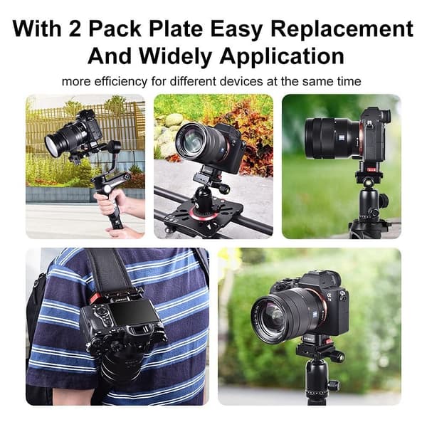 Hurtigutløserplate Kameramonteringsadapter Tripod Kulehode