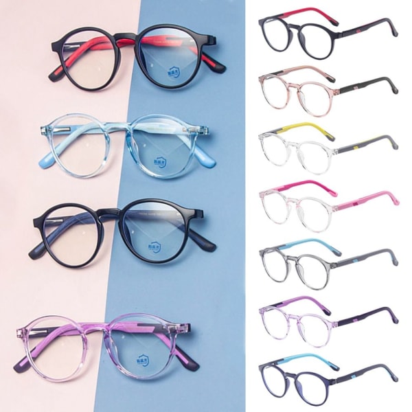 Lasten anti-siniset vaaleat lasit pyöreät silmälasit 3 3 3