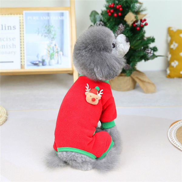 Jul Bomullsväst Höst Och Vinter Hundkläder RÖD 2XL Red 2XL