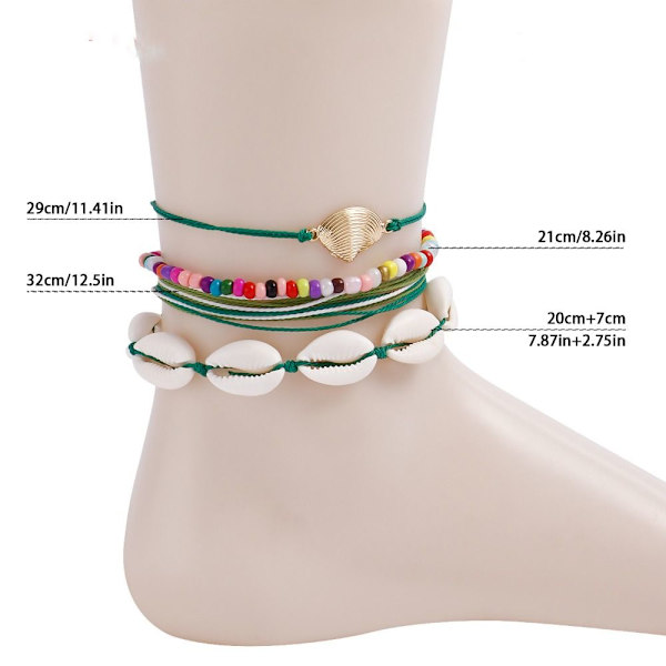 Käsintehty helminilkkakoru Bohemian Feet -ketju 02 02 02