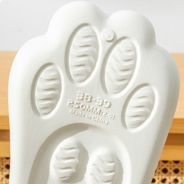 Cat Paw Slippers Sommersko HVIT 40-41 white 40-41