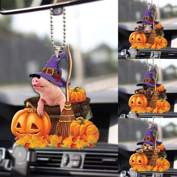 Bil Pumpa Djurhänge Bil Backspegel Ornament 7 7 7