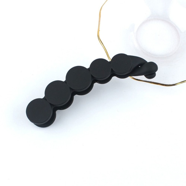 Sløjfe Ovale Bananclips Matte Hårklemmer SORT STIL 1 STIL 1 Black Style 1-Style 1