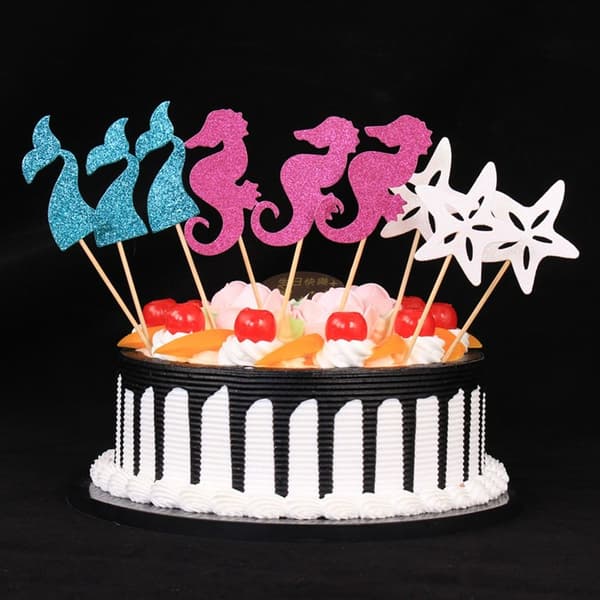24stk Cupcake Topper Cake Topp Flag SEASHELL SEASHELL Seashells