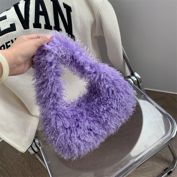 Vinter underarmsväska Axelväska LILA purple