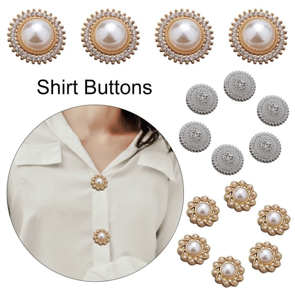 Metall Rhinestone Buttons Skjorte Buttons 23MMC C 23MMC