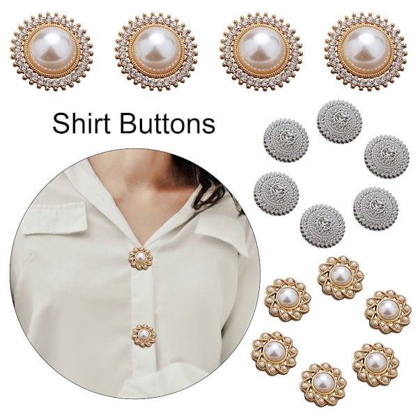 Metall Rhinestone Buttons Skjorte Buttons 25MMB B 25MMB