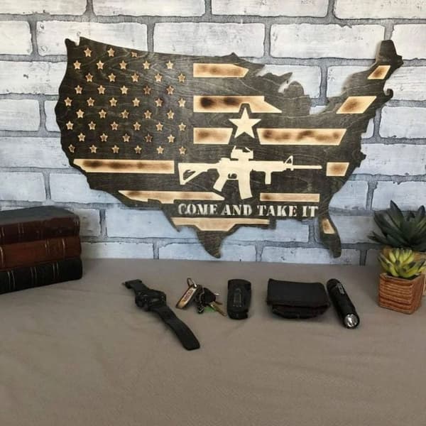 Amerikansk flagg treflagg 2 2 2