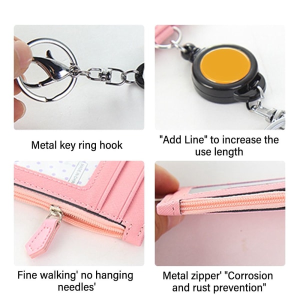 ID-kort Clip Badge Hållare ROSA pink