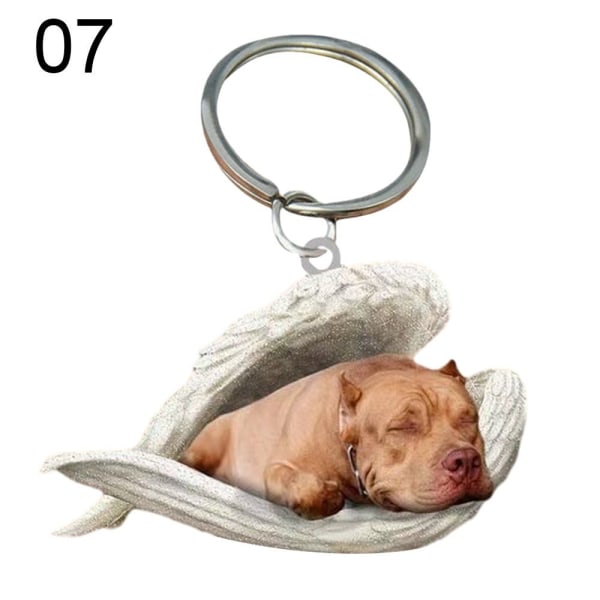 Wing Dog Keychain Dog Key Ring 07 07 07
