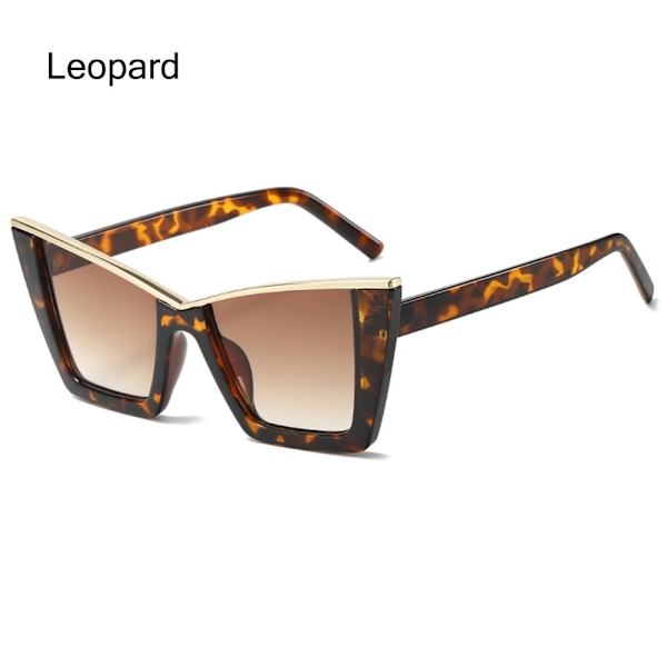 Cat Eye-solglasögon för damer, oversize-solglasögon LEOPARD Leopard