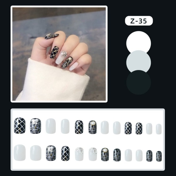 24stk False Nails Short Square WM-22 WM-22 WM-22