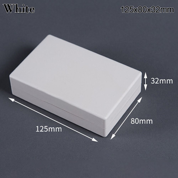 Elektronisk Project Box Vandtæt Cover Project WHITE White 125x80x32mm
