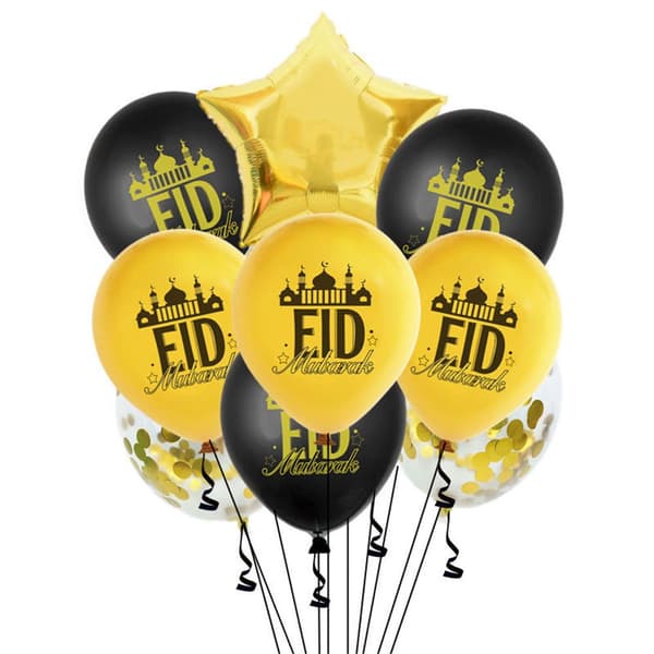 10 stk Eid Mubarak Balloner Oppustelige Legetøj