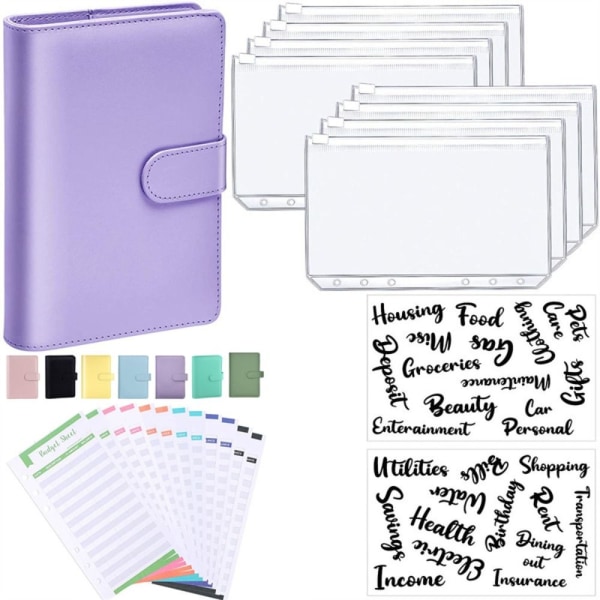 A6 Budget Binder Notebook Planner BLÅ Blue