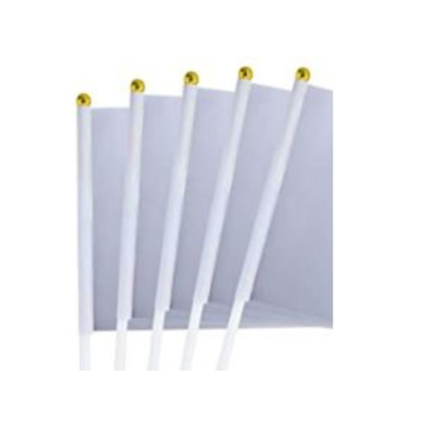 25 ST White Flag Mini Plain Blank