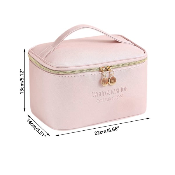 PU kosmetisk väska sminkpåse pink