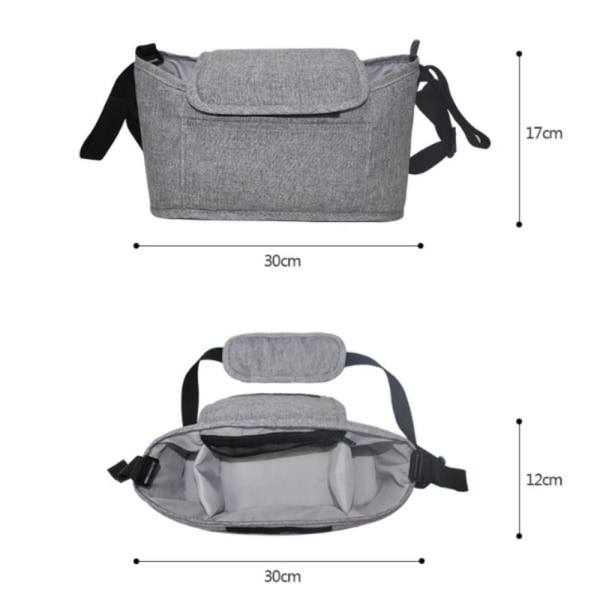 Barnevogn Bag Barnevogn Barnevogn Organizer GRÅ grey