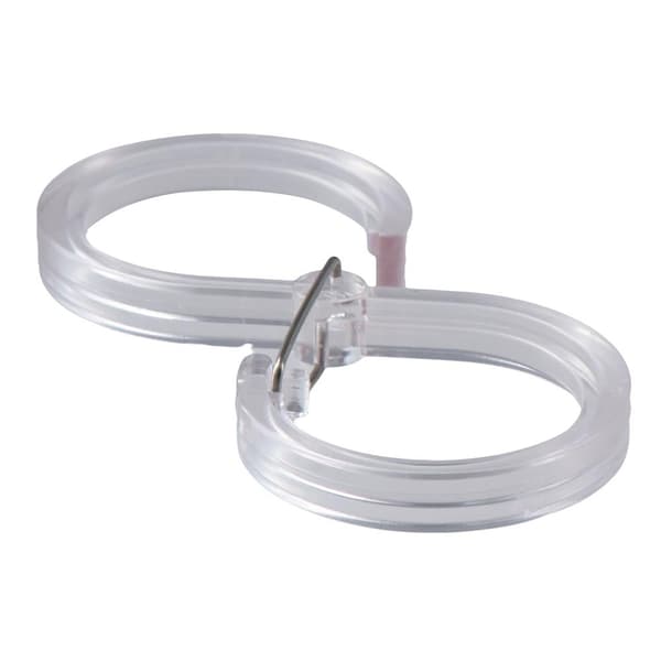 16 st Duschdraperikrokar Ringar Duschdraperikrokar i plast transparent