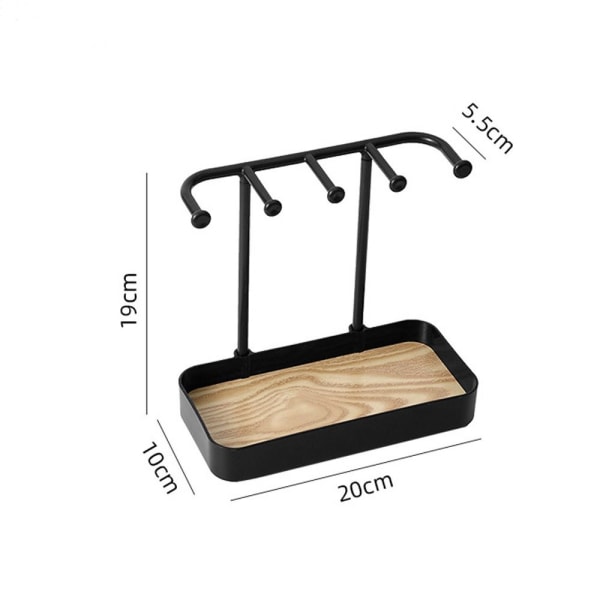 Smykker Display Rack Desktop Oppbevaringsboks SVART black